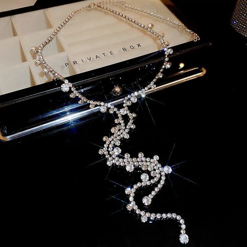 Tassel Diamond Necklace - Fashionnsio