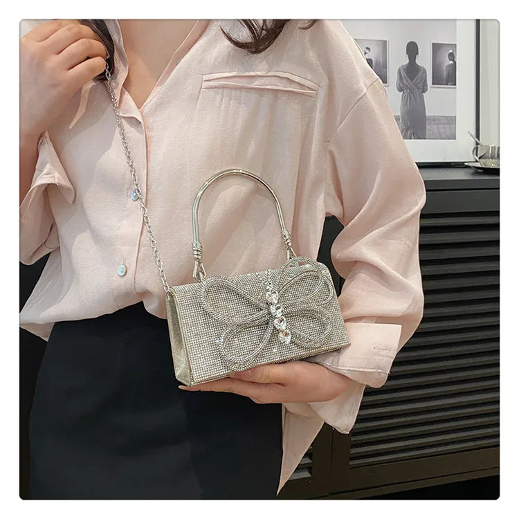 Butterfly Shiny Diamond Handbags