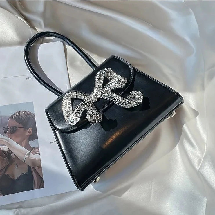 Diamond Shiny Bow Handbags/Sling Bags