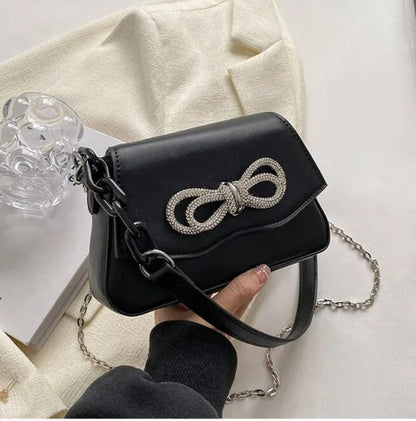 Diamond Bow Shoulder Bags