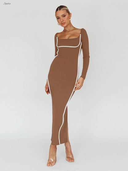 Bodycon Back Slit Evening Dress