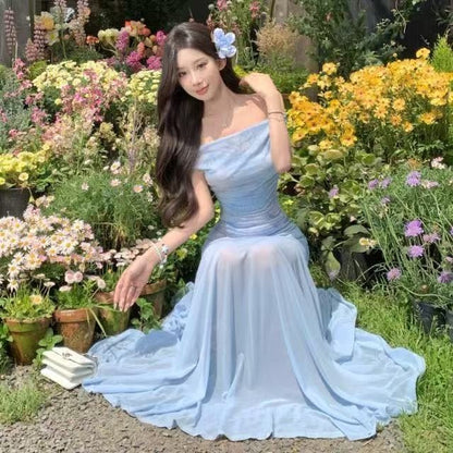 Off Shoulder Floral Mermaid Dress - Fashionnsio