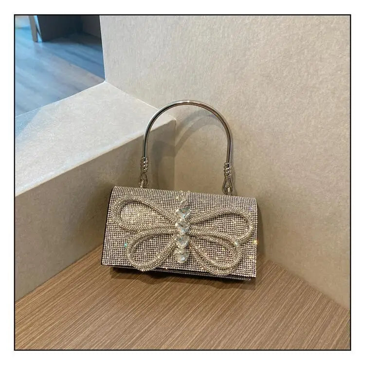 Butterfly Shiny Diamond Handbags