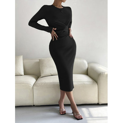 Twisted Knitted Bodycon Dress