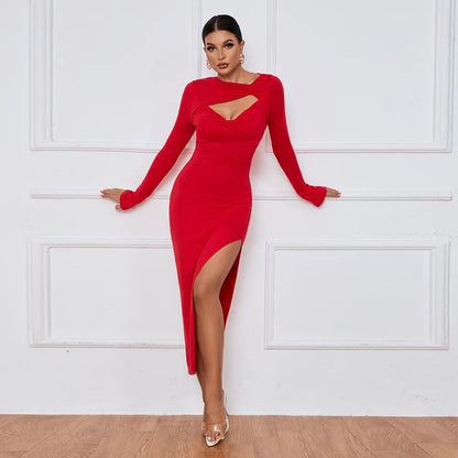 Sexy Hollow Out Slit Dress