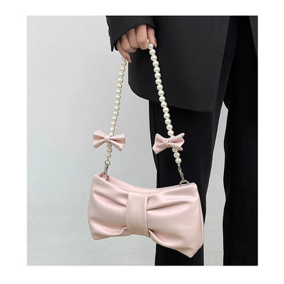 Pearl Bow Shoulder Bags