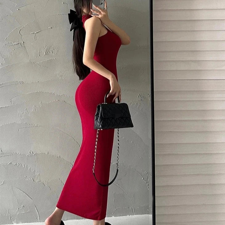 Turtleneck Bodycon Long Dress