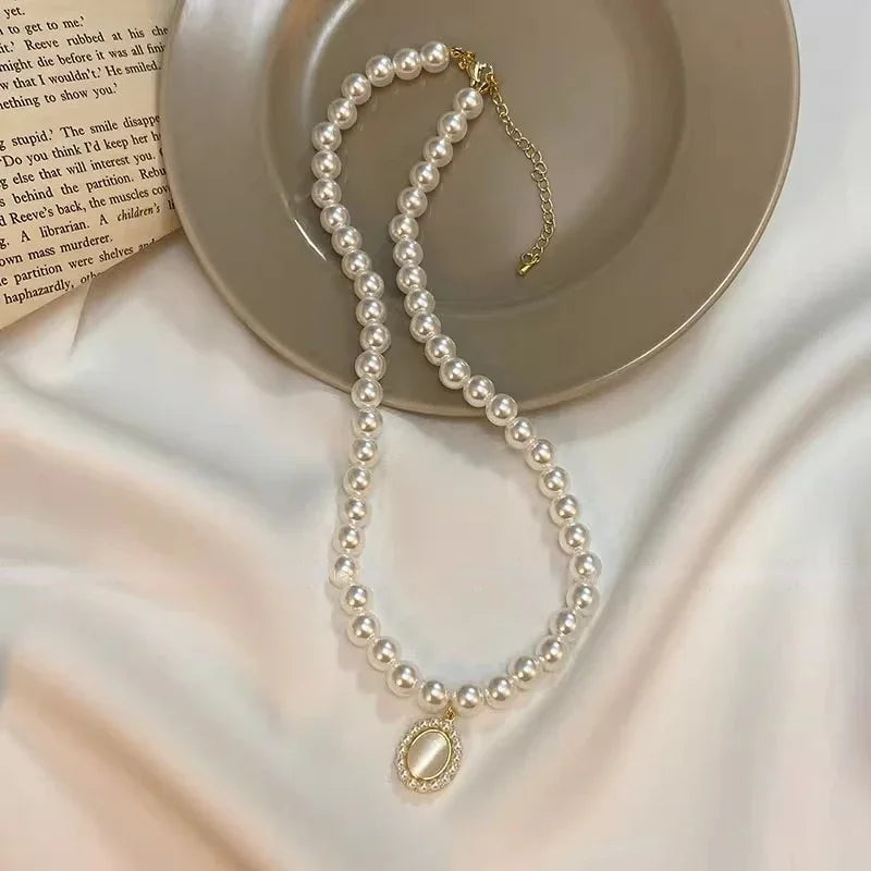Opal Pearl Korean Necklace