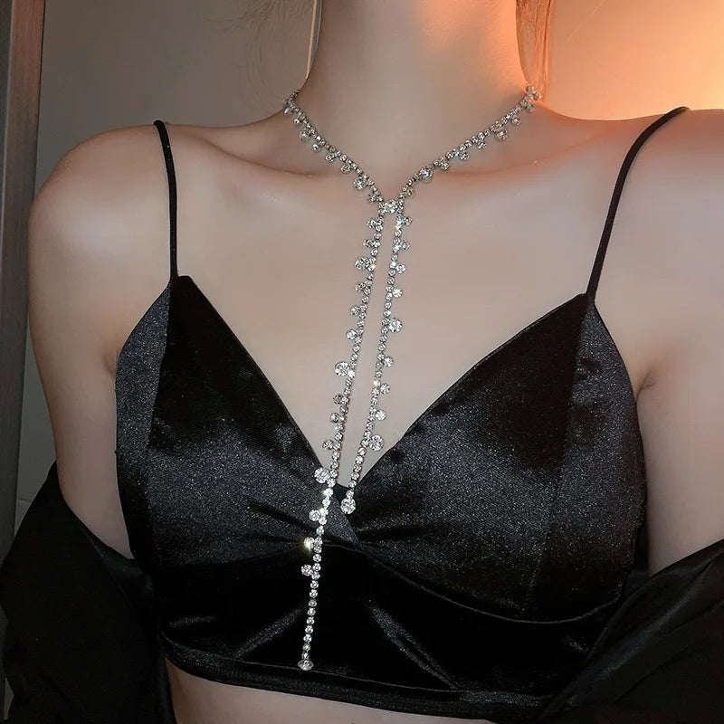 Tassel Diamond Necklace - Fashionnsio