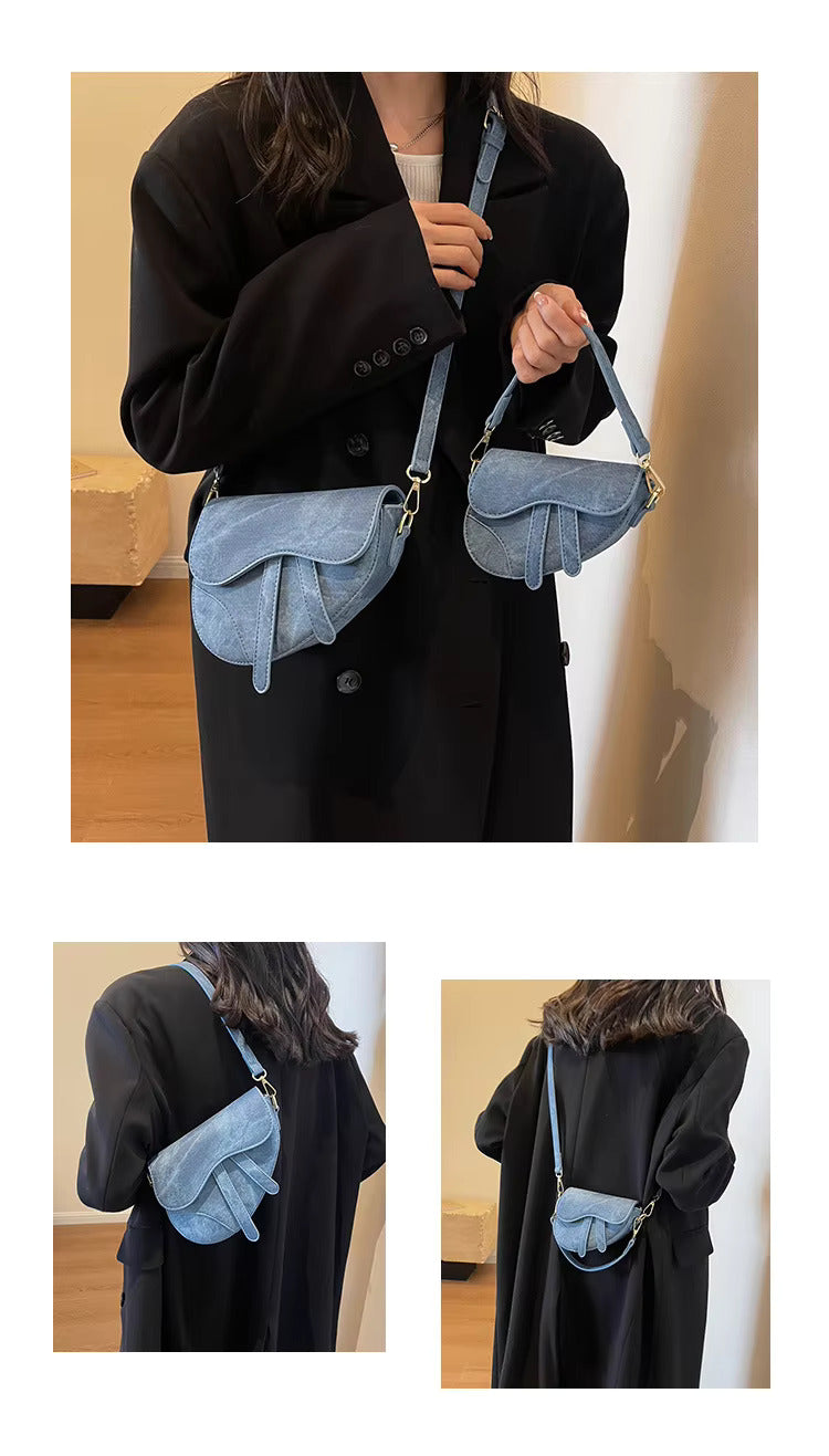 Saddle Double Strap Shoulder Bags fashionnsio