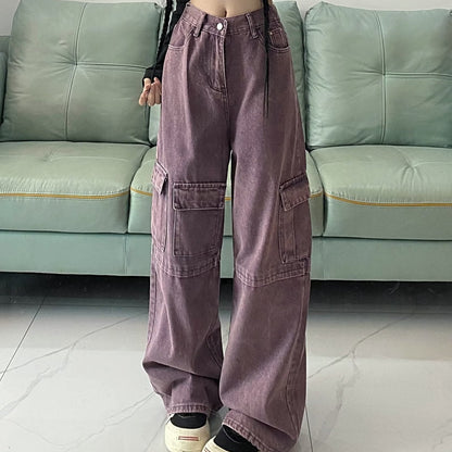 Wide Leg Cargo Pants - Fashionnsio