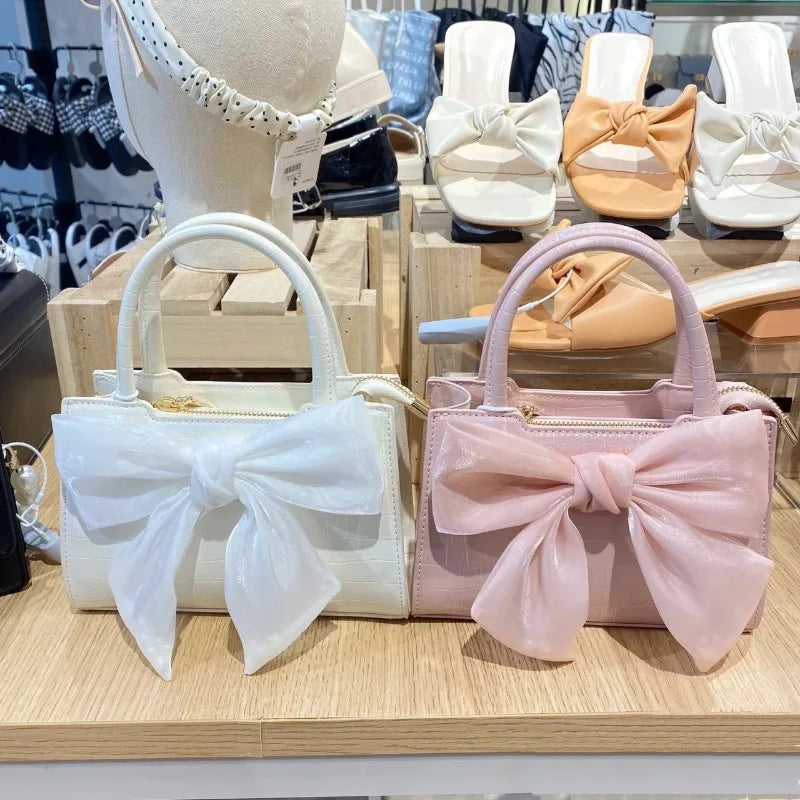 Mesh Bowknot Handbags