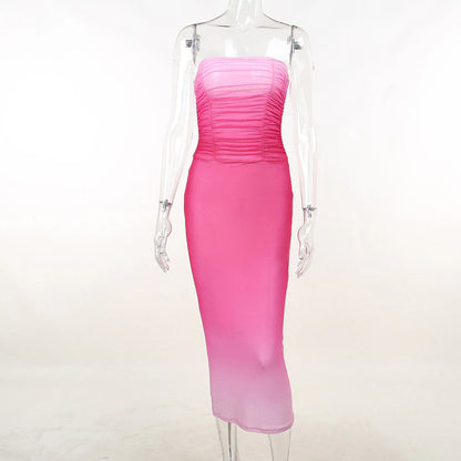 Pink Gradient Tube Dress