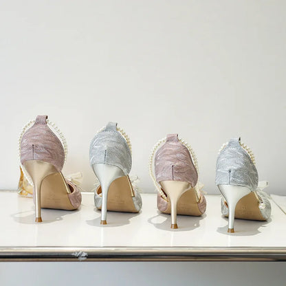 Crystal Flower Wedding Heels - Fashionnsio