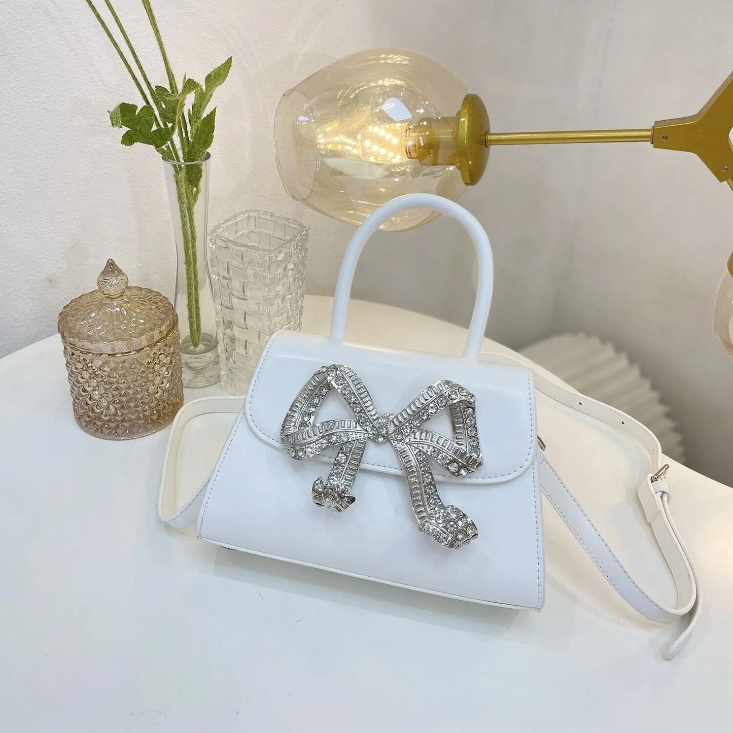 Diamond Shiny Bow Handbags/Sling Bags