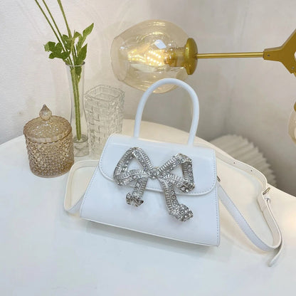 Diamond Shiny Bow Handbags/Sling Bags fashionnsio