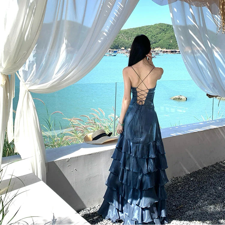 Elegant Mermaid Ruffle Dress - Fashionnsio