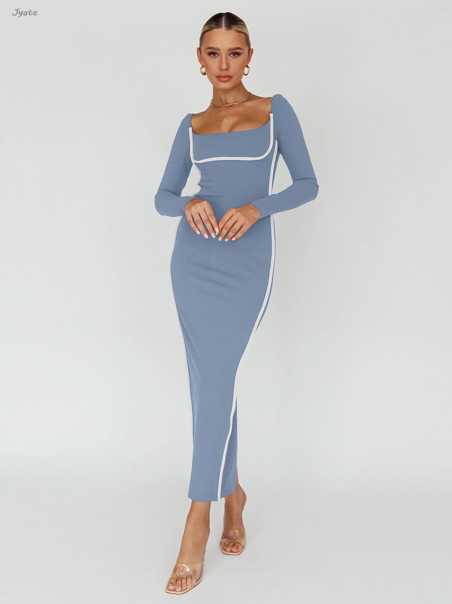 Bodycon Back Slit Evening Dress