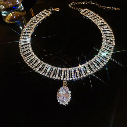 Diamond Encrusted Choker Necklace - Fashionnsio