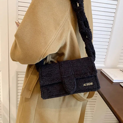 Twist Plush Shoulder Bags