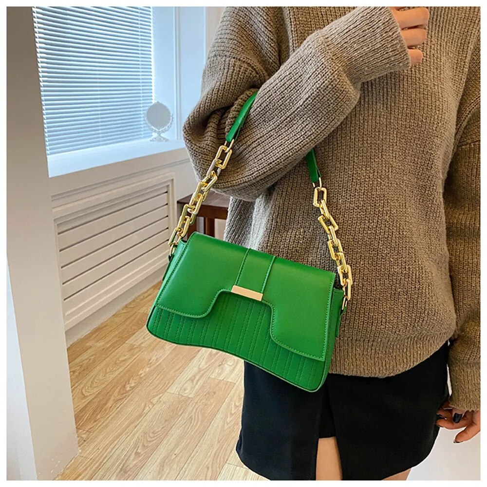 Embossing Chain Shoulder Bags