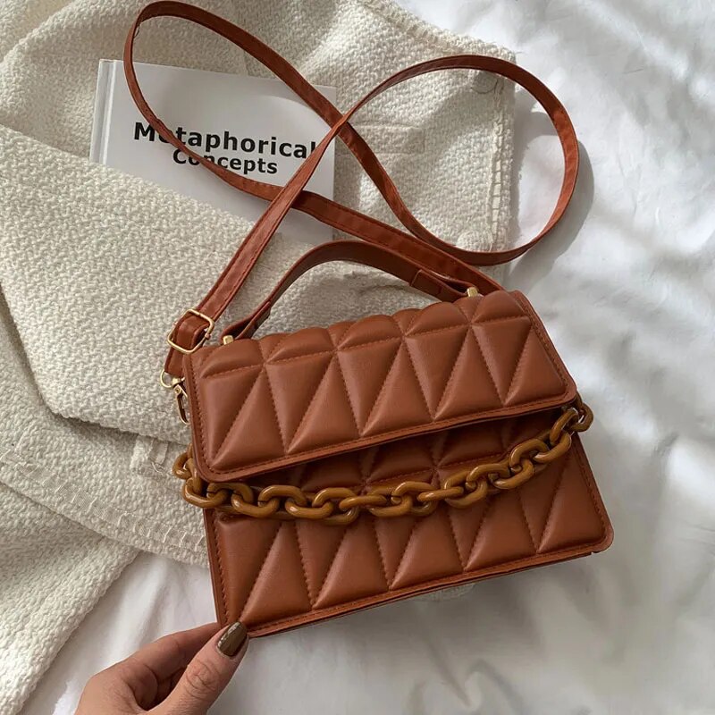 Chocolate Acrylic Handbags/Sling Bags fashionnsio