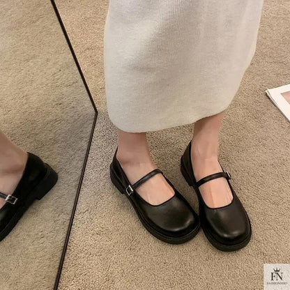 French Mary Jane Flats - Fashionnsio