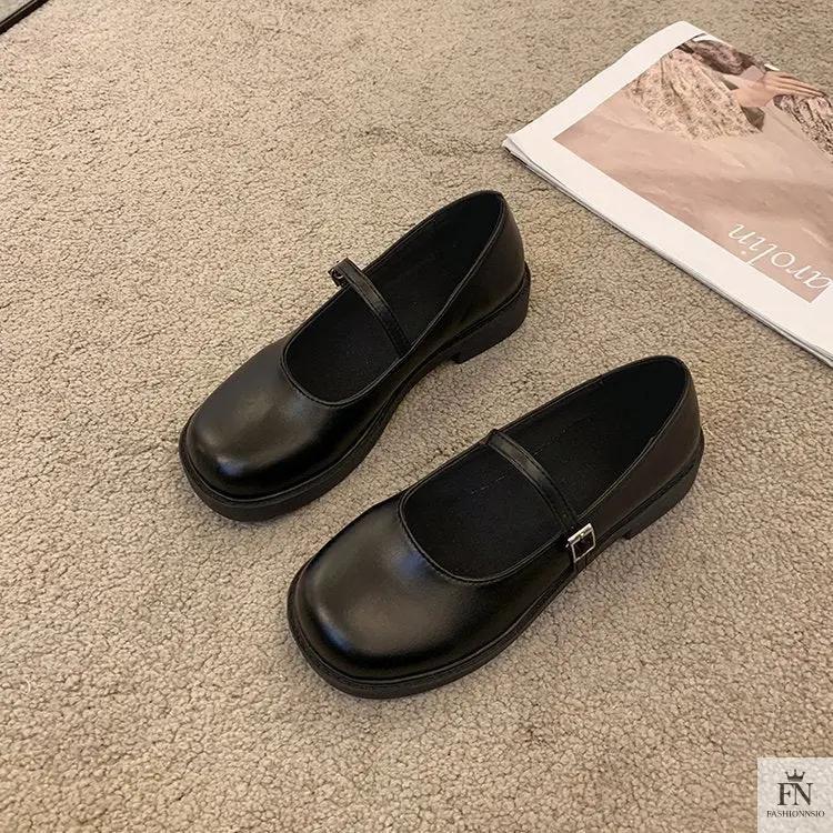 French Mary Jane Flats - Fashionnsio