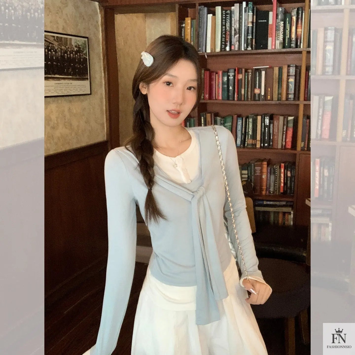 Two Piece Lace-up Korean Top - Fashionnsio