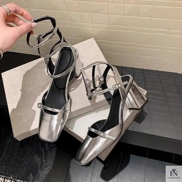 Straps Mary Jane Chunky Heels - Fashionnsio