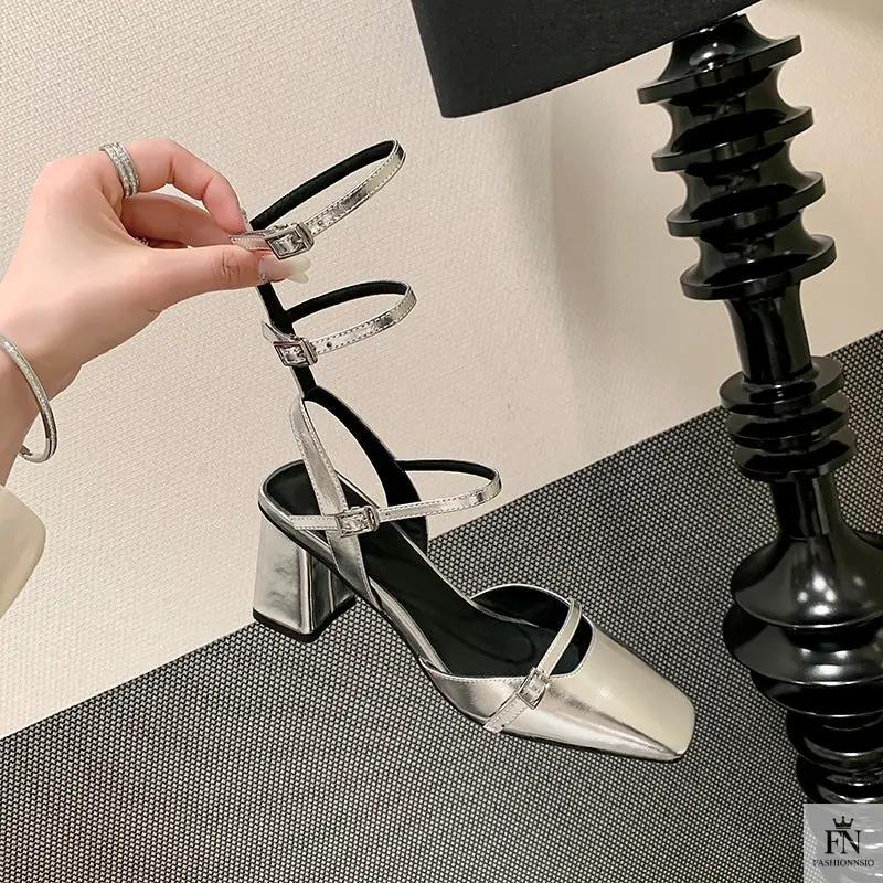 Straps Mary Jane Chunky Heels - Fashionnsio