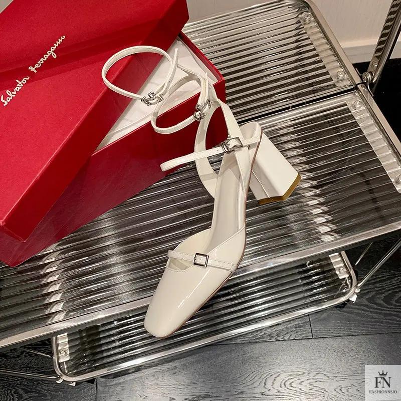 Straps Mary Jane Chunky Heels - Fashionnsio