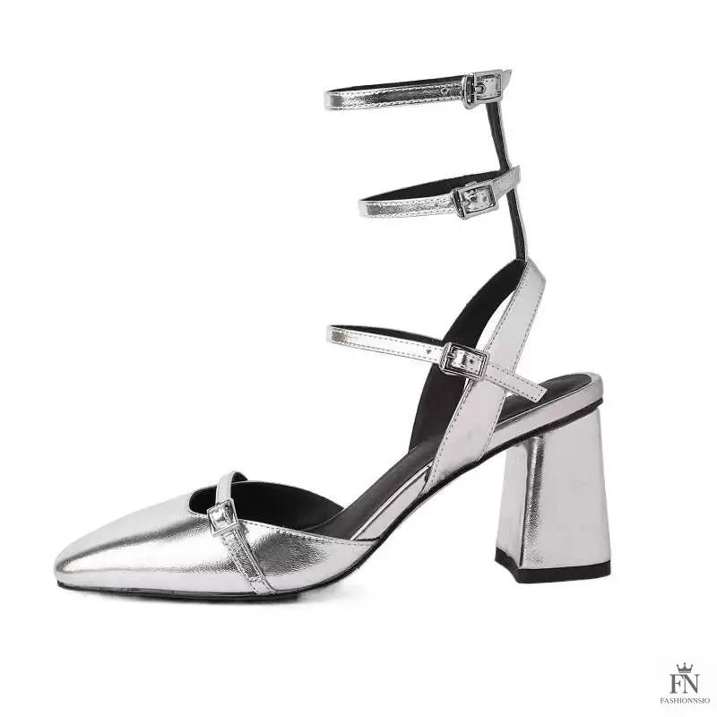 Straps Mary Jane Chunky Heels - Fashionnsio