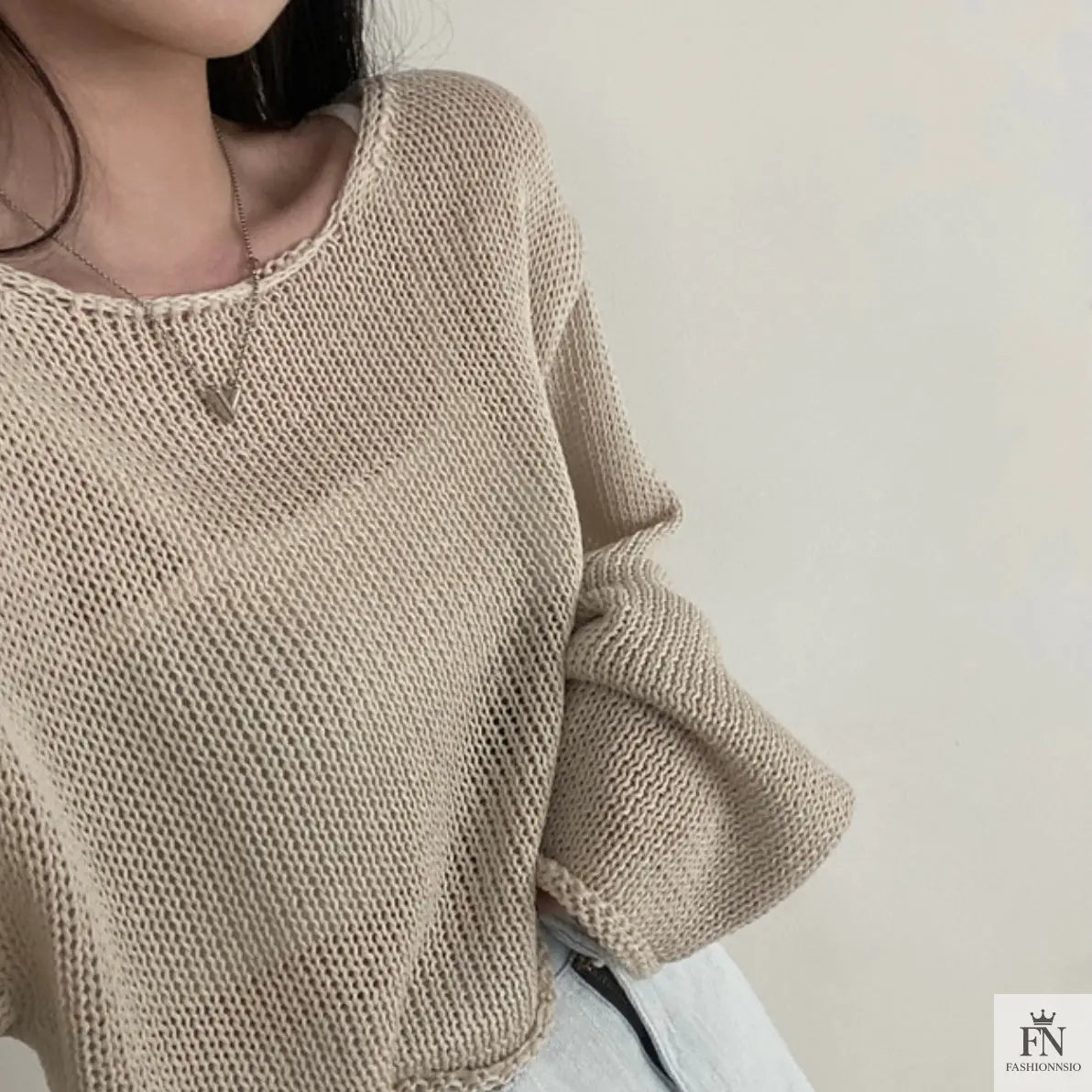 Sweater Knitted Crop Top - Fashionnsio