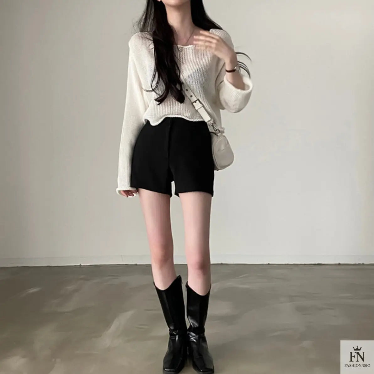 Sweater Knitted Crop Top - Fashionnsio