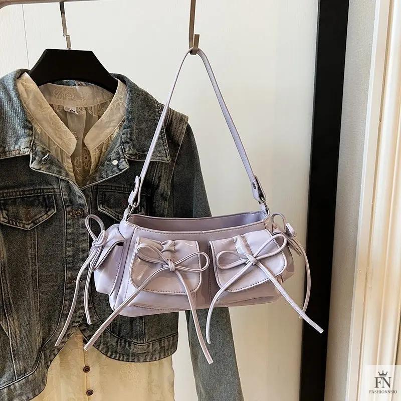 Multi-pocket Tassel Bow Bags - Fashionnsio