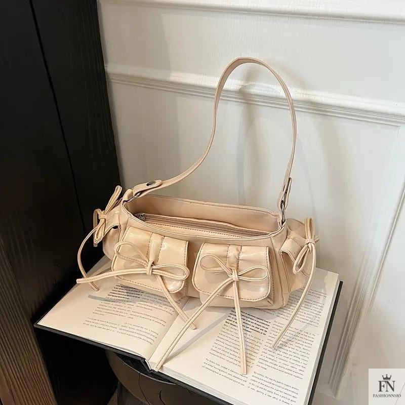 Multi-pocket Tassel Bow Bags - Fashionnsio