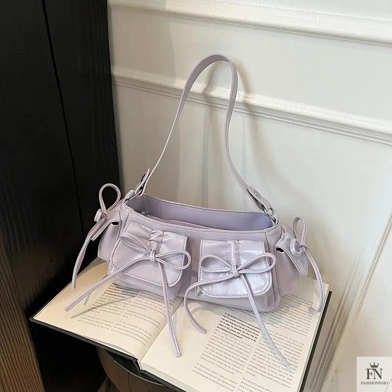 Multi-pocket Tassel Bow Bags - Fashionnsio