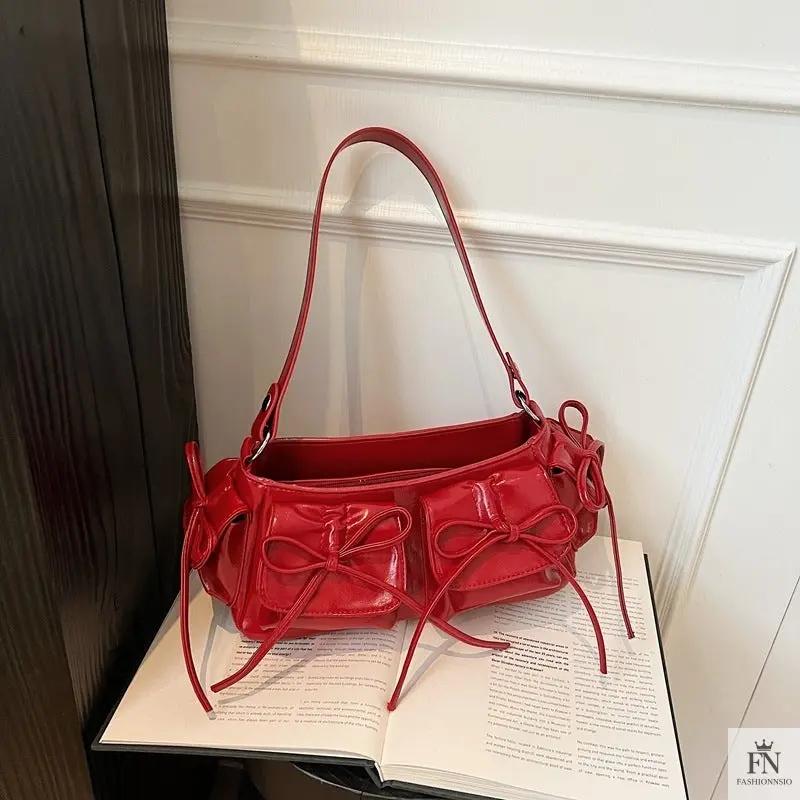 Multi-pocket Tassel Bow Bags - Fashionnsio