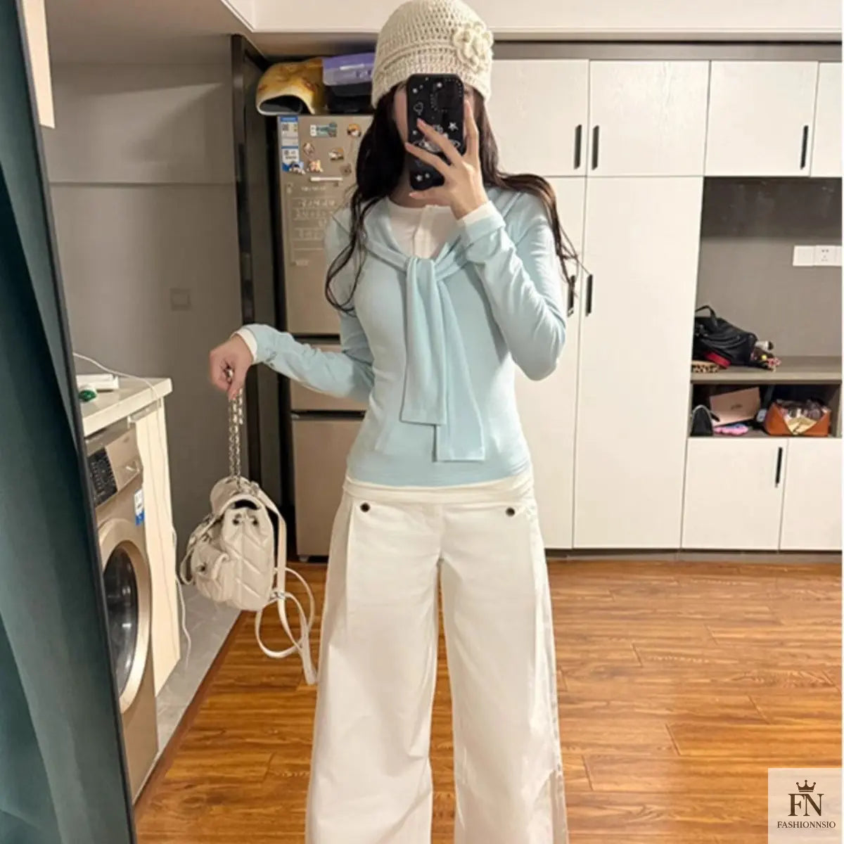 Two Piece Lace-up Korean Top - Fashionnsio