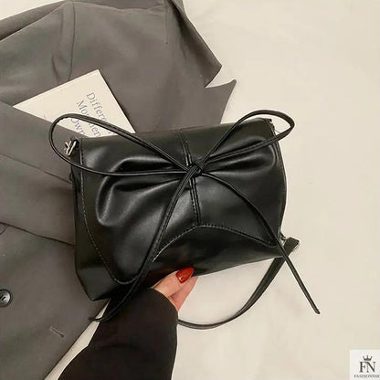 Pearlescent Chain Bow Sling Bags - Fashionnsio