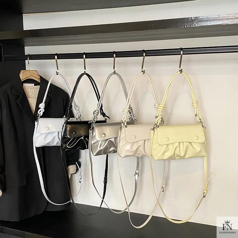 Pleated Underarm Shoulder Bags - Fashionnsio