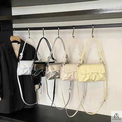 Pleated Underarm Shoulder Bags - Fashionnsio
