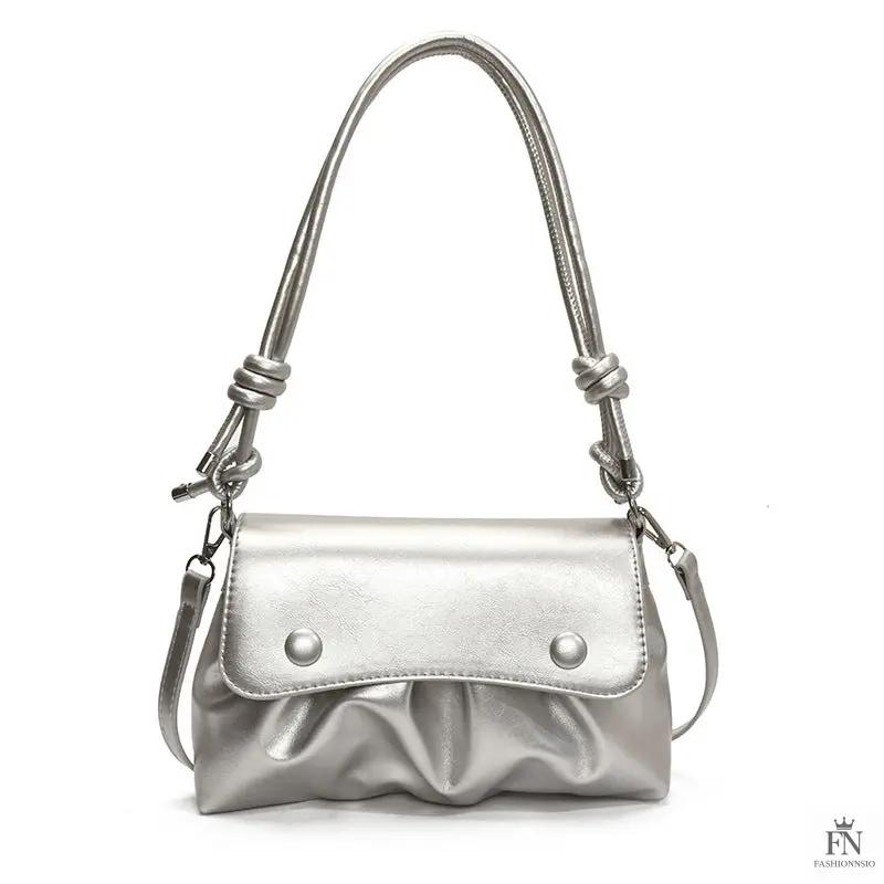 Pleated Underarm Shoulder Bags - Fashionnsio