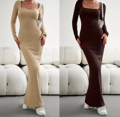 Slim Fit Knitted Long Dress