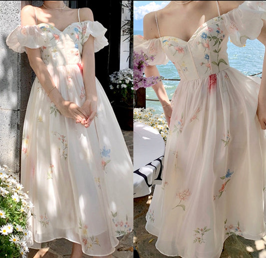 Off Shoulder Corset Sundress Dress