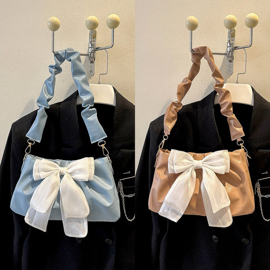 Bow-knot Ribbon Cloud Shoulder Bags