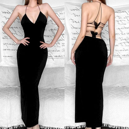 Butterfly Backless Dress