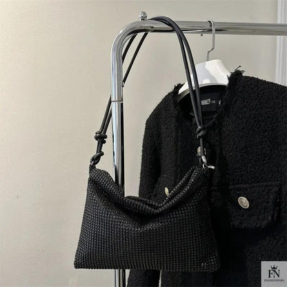 Crystal Inlaid Knot Shoulder Bags - Fashionnsio
