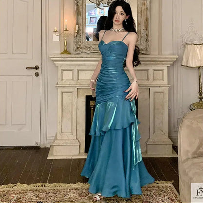 Ruffle Mermaid Evening Gowns - Fashionnsio